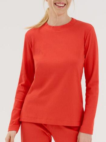 Lisca Lucky Pyjama Shirt Hot Orange
