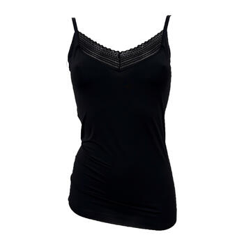 MY BASIC Micro Lace Top Zwart