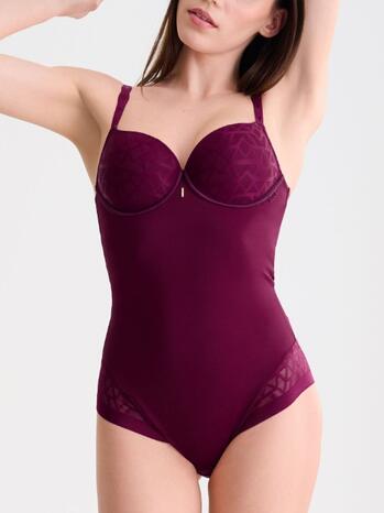 Lisca Opal Body With Moulded Foam Cup Soft Brushed Purple Magenta