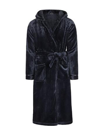 Charlie Choe Dames Heren Unisex Badjas Lang Navy