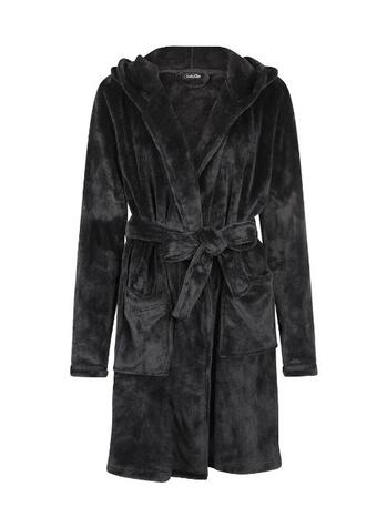 Charlie Choe Unisex Badjas Zwart - Lang Model