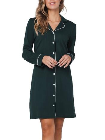 Pastunette Dames Nightdress full button (95 cm) Dark Green 111252-226-1-720