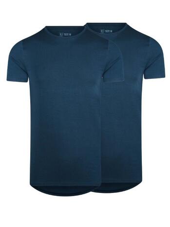 RJ Bodywear Men Good Life Lissabon Shirt met ronde hals Navy