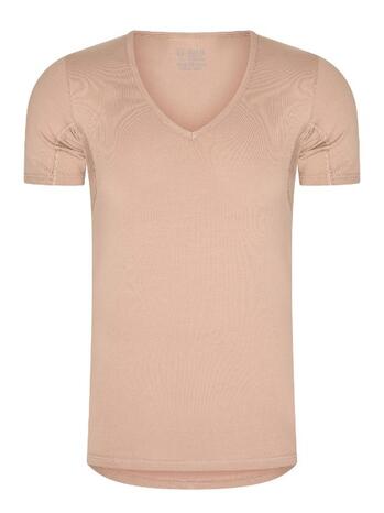 RJ Bodywear Men Sweatproof Bergen Shirt met V-hals Natural
