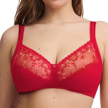 Chantelle Every Curve Wirefree Support Bra Scarlet / Peach