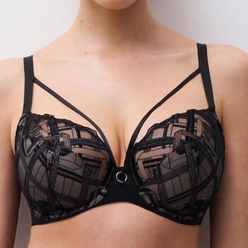 Chantelle Graphic Support Very Covering Underwired Bra Zwart