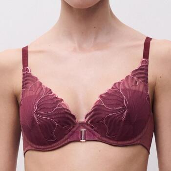 Chantelle Legend Plunge t-shirt bra Sienna / Guava
