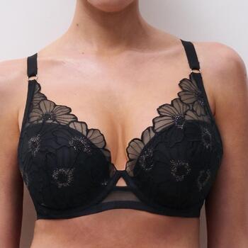 Chantelle Lush Plunge t-shirt bra Festive Black