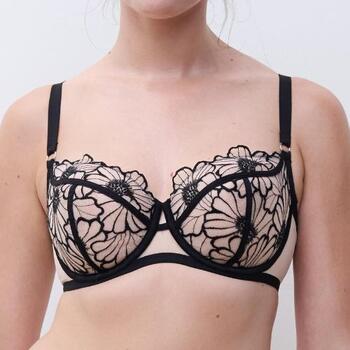 Chantelle Lush Half-cup bra Black / Soft Pink