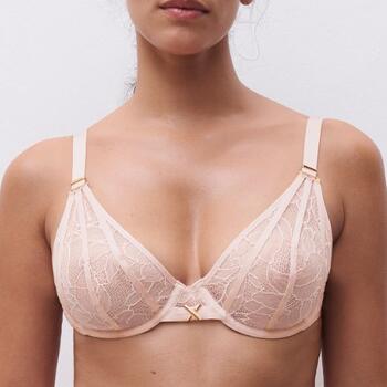 Chantelle Xquisite Plunge underwired bra Taffeta Pink