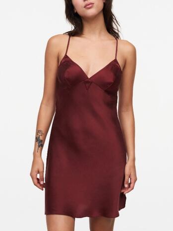 Chantelle Nachtmode Nightshade Nightdress Mahogany