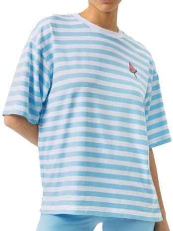 Mey Nachtmode Straight Waves T-shirt bahama blue