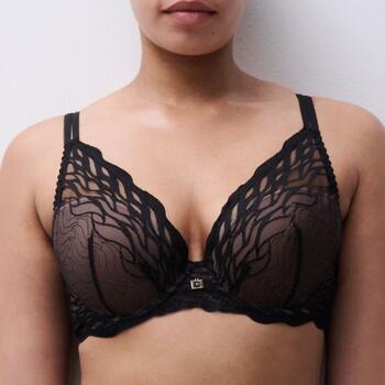 Chantelle Vibe Plunge t-shirt bra Zwart