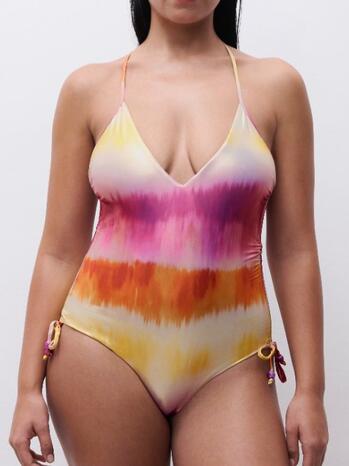 Chantelle Badmode Metallic Wirefree swimsuit Ice Cream