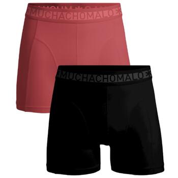 Muchachomalo Men 2-Pack Boxer Shorts Solid Black/Red