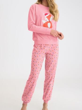 Lisca Foxy Pyjama Met Shirt En Broek Strawberry Pink
