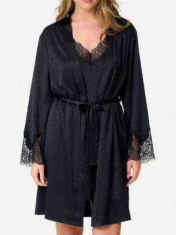 LingaDore Night 8501 Kimono Zwart