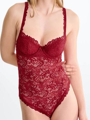 Lisca Tiara Underwire Bodysuit Cranberry Juice