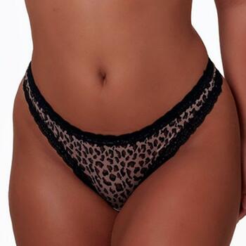 After Eden String with lace details Animal Print