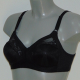 Elbrina Camelia noir soutien-gorge sans armatures en dentelle