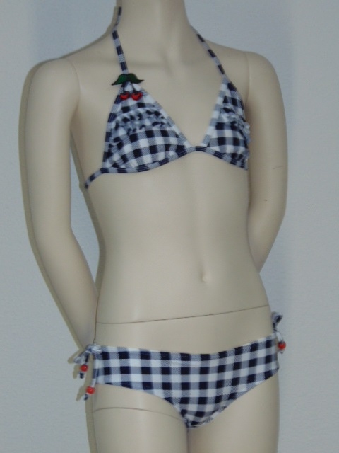 Seins et culottes bouffantes Dutch bleu/blanc set