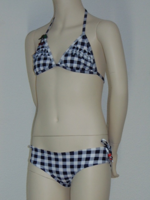 Seins et culottes bouffantes Dutch bleu/blanc set