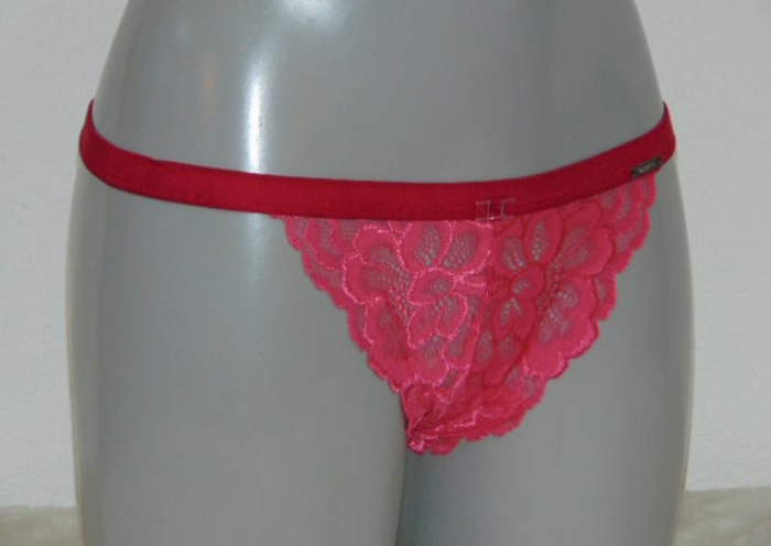 Sapph Eye Candy rose/rouge culotte string