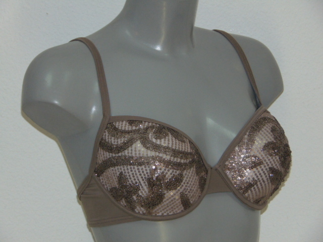 Maillots de bain Sapph Methics Leaves taupe haut de bikini préformé