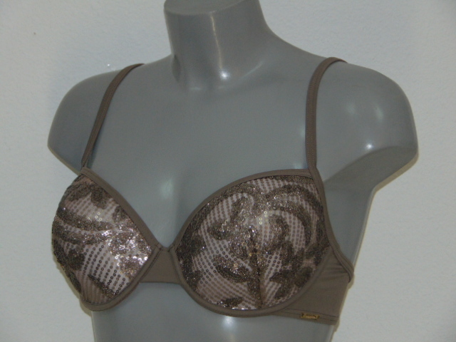 Maillots de bain Sapph Methics Leaves taupe haut de bikini préformé