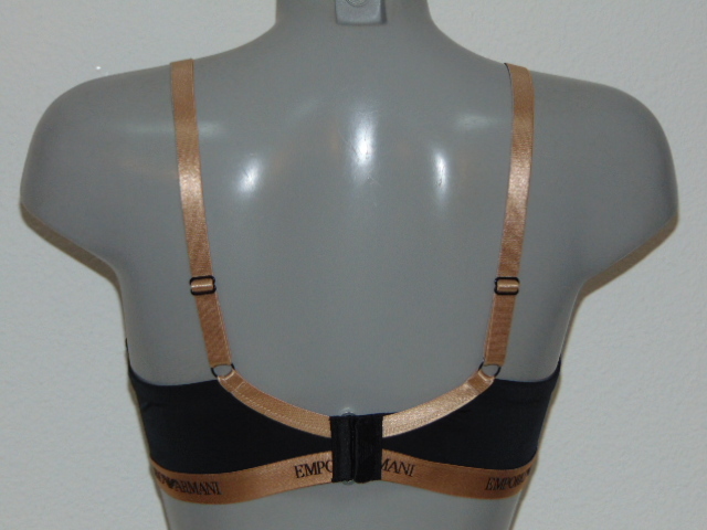 Armani Ladies Microfiber noir soutien-gorge rembourré