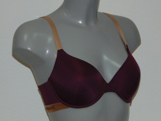 Armani Ladies Microfiber aubergine soutien-gorge rembourré