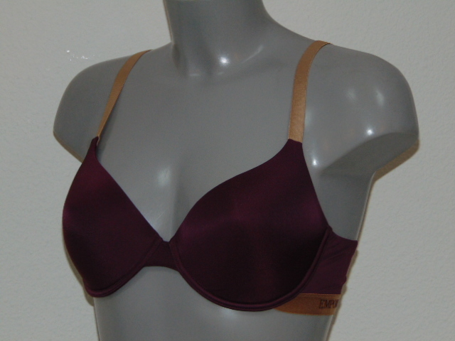 Armani Ladies Microfiber aubergine soutien-gorge rembourré