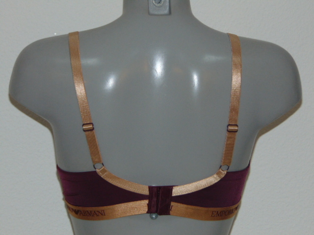 Armani Ladies Microfiber aubergine soutien-gorge rembourré