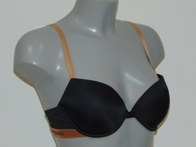 Armani Ladies Microfiber noir soutien-gorge push up