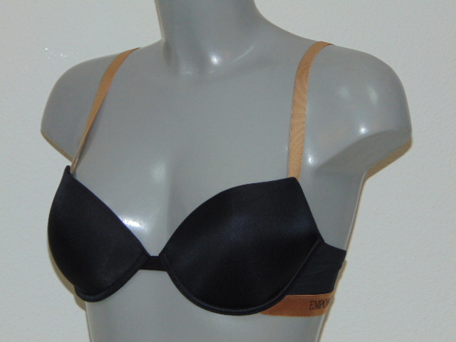 Armani Ladies Microfiber noir soutien-gorge push up