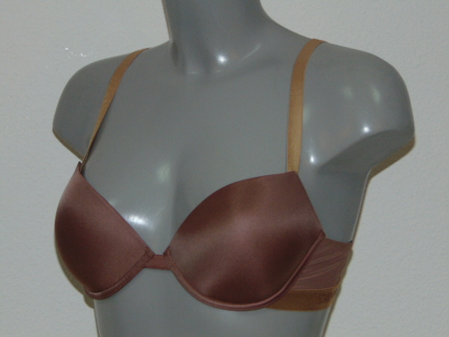 Armani Ladies Microfiber marron soutien-gorge push up