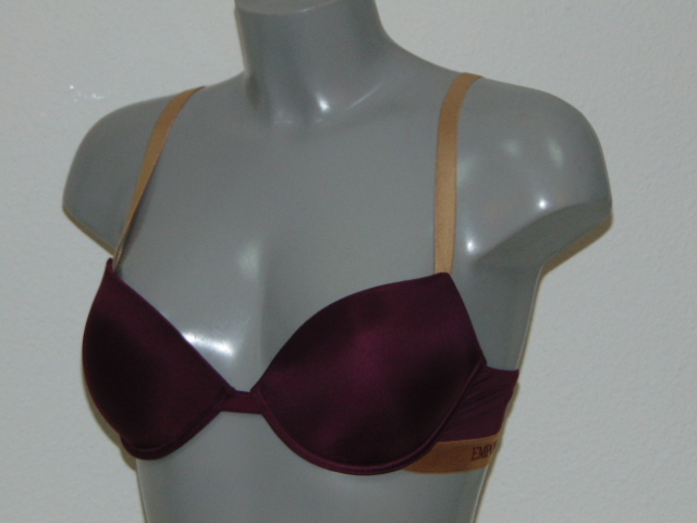 Armani Ladies Microfiber aubergine soutien-gorge push up