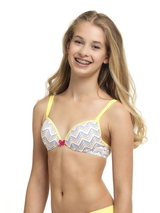 Seins et culottes bouffantes Weavy jaune soutien-gorge pour fille