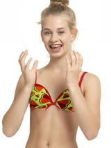 Seins et culottes bouffantes Sunny rouge/print soutien-gorge pour fille