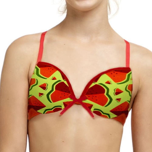 Seins et culottes bouffantes Sunny rouge/print soutien-gorge pour fille