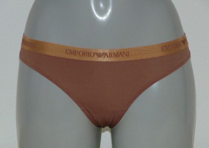 Armani Ladies Microfiber marron culotte string