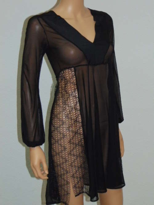 Sapph Gaudy noir/print kimono