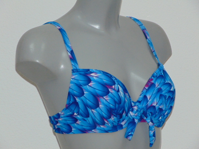 Missya Iris bleu/print haut de bikini préformé