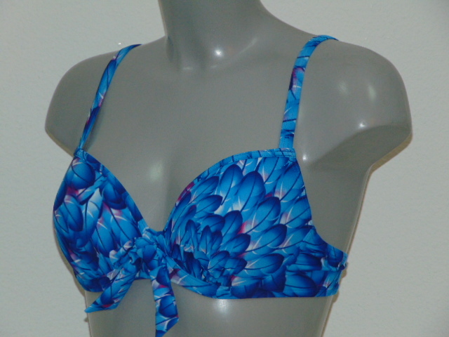 Missya Iris bleu/print haut de bikini préformé