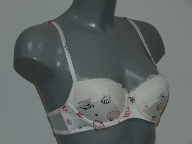 Armani Ladies Avorio Stampato ivoire/print soutien-gorge rembourré