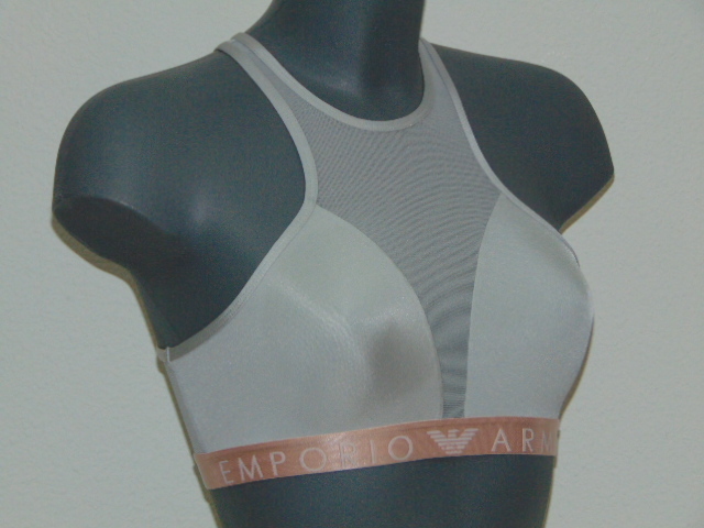 Armani Ladies Rubina argent soutien-gorge sans armatures en dentelle