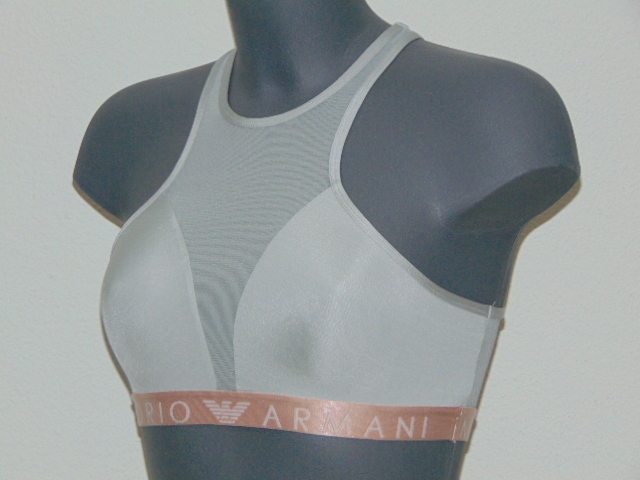 Armani Ladies Rubina argent soutien-gorge sans armatures en dentelle