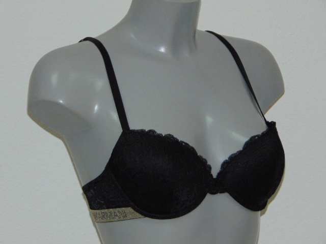Armani Ladies Pizzo d'Oro noir/or soutien-gorge push up