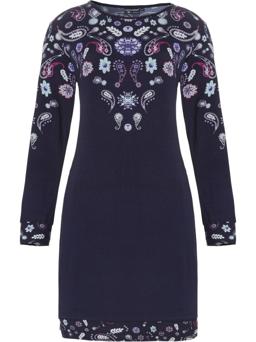 Pastunette Becky bleu marine/print chemise de nuit