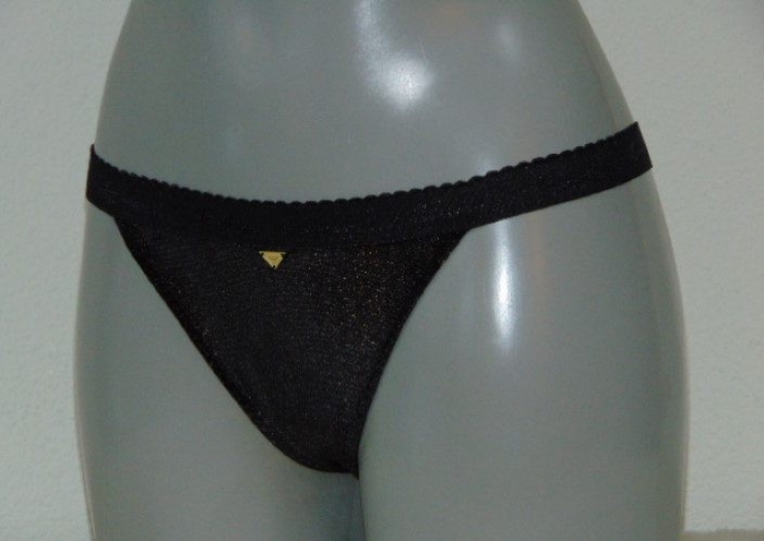 Armani Ladies Contoure noir culotte string